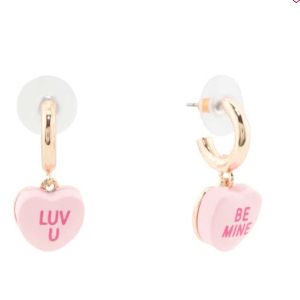 Betsey Johnson Heart Earrings - Picture 4 of 4